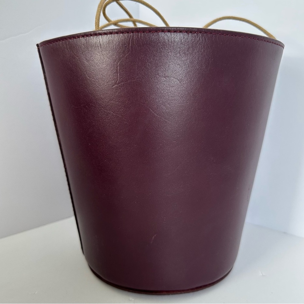 J.Crew Sedona Basket Bag in Leather in Port Wine | NWT - Picture 9 of 16